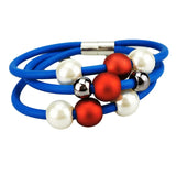 Gothic Jewelry Women Bright Bangles Pearl Charm Bracelet