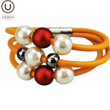 Gothic Jewelry Women Bright Bangles Pearl Charm Bracelet