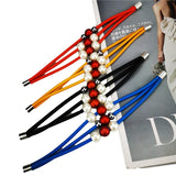 Gothic Jewelry Women Bright Bangles Pearl Charm Bracelet