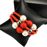 Gothic Jewelry Women Bright Bangles Pearl Charm Bracelet
