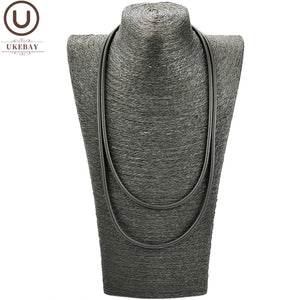 Rubber Leather Necklaces DIY Jewelry Women Silicone Torques Necklace