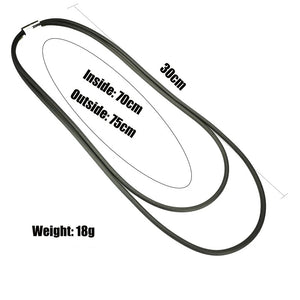 Rubber Leather Necklaces DIY Jewelry Women Silicone Torques Necklace