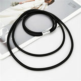 Rubber Leather Necklaces DIY Jewelry Women Silicone Torques Necklace