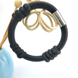 Gothic Charm Bracelet Women Rubber Bangles Leather Jewelry