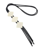 Square Wood Pendant Necklace For Women
