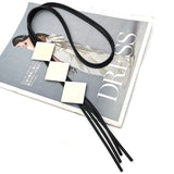 Square Wood Pendant Necklace For Women