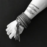 Tassel Bangles Charm Bracelet Gothic Hand Rubber Jewelry Bangle