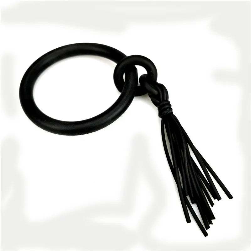 Tassel Bangles Charm Bracelet Gothic Hand Rubber Jewelry Bangle