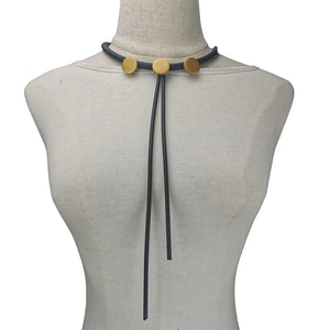 Wooden Tassel Choker Necklace Gothic Jewelry for Women