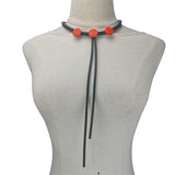 Wooden Tassel Choker Necklace Gothic Jewelry for Women
