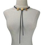 Wooden Tassel Choker Necklace Gothic Jewelry for Women