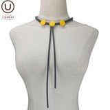 Wooden Tassel Choker Necklace Gothic Jewelry for Women