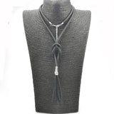 Tassel Rubber Jewelry Long Pendant Necklaces Women Gothic Necklaces