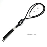 Tassel Rubber Jewelry Long Pendant Necklaces Women Gothic Necklaces