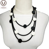 Wood Jewelry Hand Sweater Chains For Women Choker Necklaces