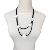 Wood Jewelry Rubber Necklaces Female Choker Necklace Rope Chain