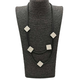 Wood Jewelry Rubber Necklaces Female Choker Necklace Rope Chain