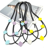 Wood Jewelry Rubber Necklaces Female Choker Necklace Rope Chain