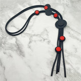 Wood Necklace Rubber Jewelry Female Long Necklaces Wooden Jewellery