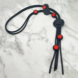 Wood Necklace Rubber Jewelry Female Long Necklaces Wooden Jewellery