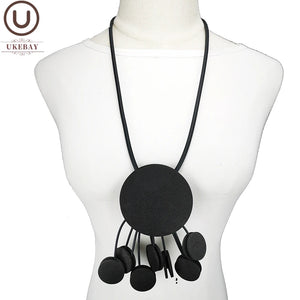 Round Pendant Necklaces Women Necklace Clothes Accessories Gift Female