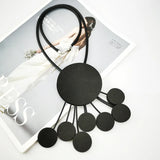 Round Pendant Necklaces Women Necklace Clothes Accessories Gift Female