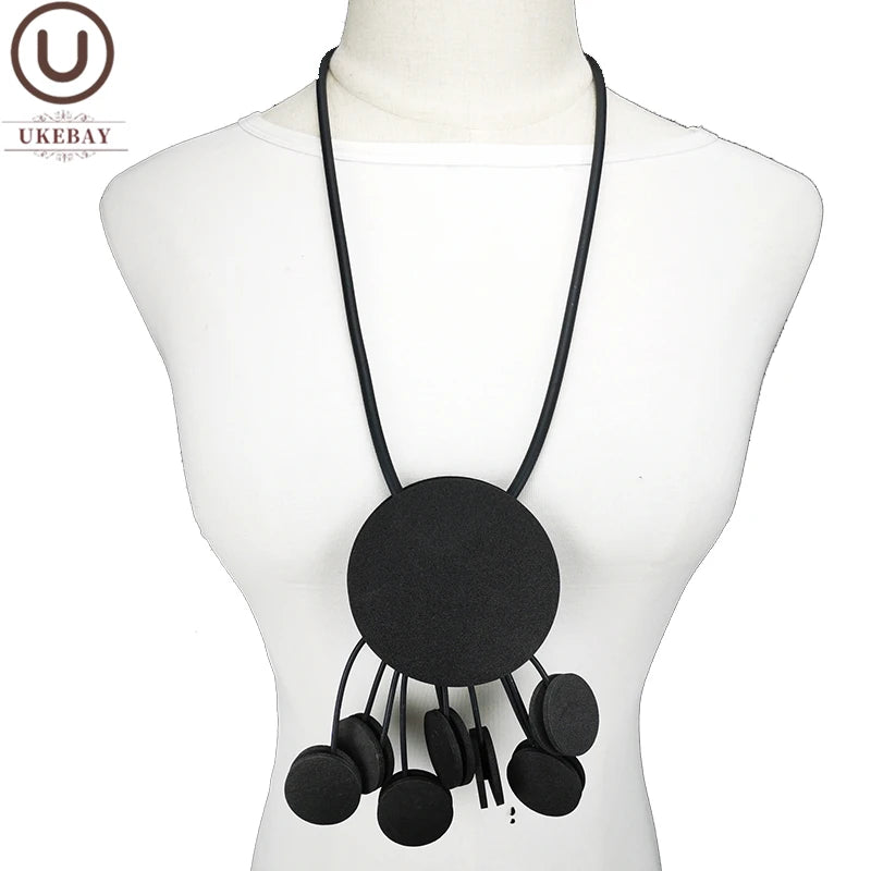 Round Pendant Necklaces Women Necklace Clothes Accessories Gift Female