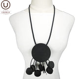 Round Pendant Necklaces Women Necklace Clothes Accessories Gift Female