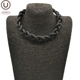 Rubber Choker Necklace Short Chain Ethnic Jewelry Boho Sweater Chain
