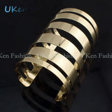 Alloy Wide Wrap Cuff Bracelet for Women Statement Jewelry Gift