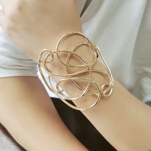 Geometric Metal Open Cuff Bangle Bracelet Punk Statement Charm Jewelry