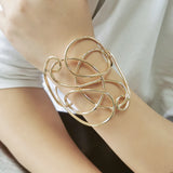 Geometric Metal Open Cuff Bangle Bracelet Punk Statement Charm Jewelry