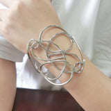 Geometric Metal Open Cuff Bangle Bracelet Punk Statement Charm Jewelry