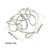 Geometric Metal Open Cuff Bangle Bracelet Punk Statement Charm Jewelry