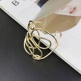 Geometric Metal Open Cuff Bangle Bracelet Punk Statement Charm Jewelry