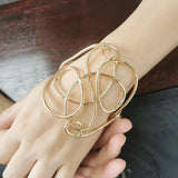 Geometric Metal Open Cuff Bangle Bracelet Punk Statement Charm Jewelry