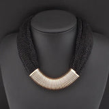 Charm Choker Net Ropes Cross Chain Necklaces for Women Party