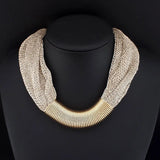 Charm Choker Net Ropes Cross Chain Necklaces for Women Party