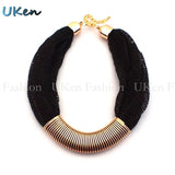 Charm Choker Net Ropes Cross Chain Necklaces for Women Party