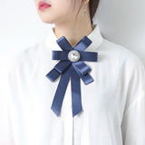 Big Crystal Bowknot Brooch Shirt Bow Tie Corsage Wedding
