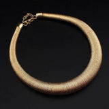 Chunky Necklaces for Women Spring Metal Torques Choker Collar