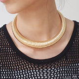 Chunky Necklaces for Women Spring Metal Torques Choker Collar