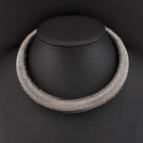 Chunky Necklaces for Women Spring Metal Torques Choker Collar