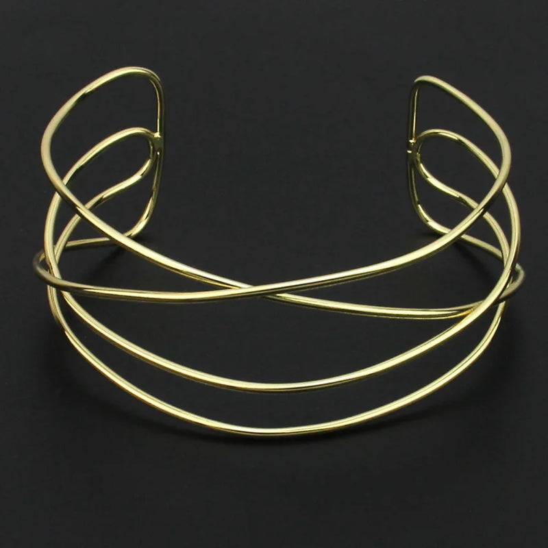 Alloy Torques Choker Necklaces For Women Metal Collar Statement Necklace