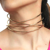 Alloy Torques Choker Necklaces For Women Metal Collar Statement Necklace