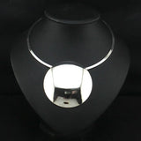 Metal Circle Pendant Choker Necklace Jewelry Women Statement Necklaces