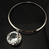 Punk Style Glass Crystal Torques Necklaces for Women Choker Collar Jewelry