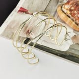 Punk Alloy Torques Bib Choker Necklaces Metal Collar Necklace
