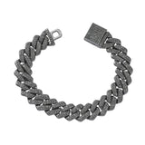 Hip Hop Cuban Link Chain Bracelets Purple Green Rhinestone Wristband