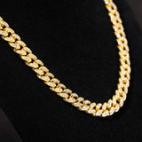 ULY 13MM 18k Plated Diamond Cuban Chain Hip Hop Necklace
